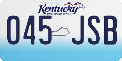KY license plate 045JSB