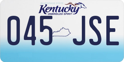 KY license plate 045JSE