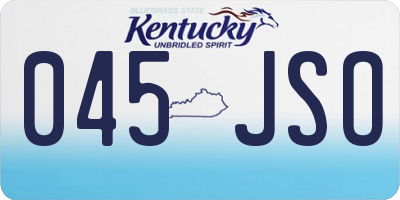 KY license plate 045JSO