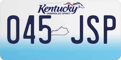KY license plate 045JSP