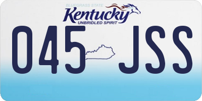 KY license plate 045JSS