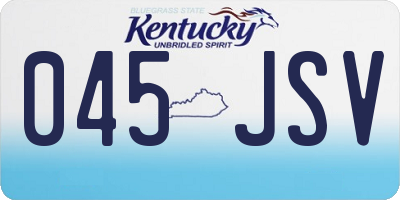 KY license plate 045JSV