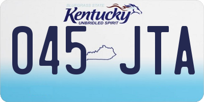 KY license plate 045JTA