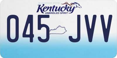 KY license plate 045JVV