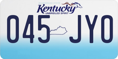 KY license plate 045JYO