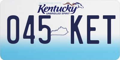KY license plate 045KET