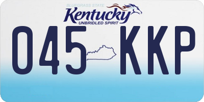 KY license plate 045KKP