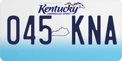 KY license plate 045KNA
