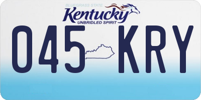 KY license plate 045KRY