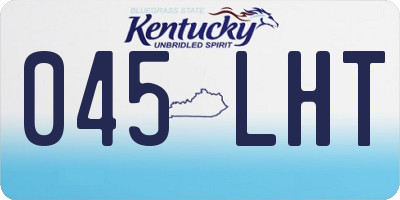 KY license plate 045LHT