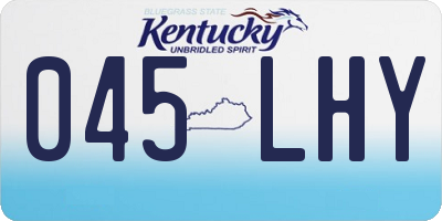 KY license plate 045LHY