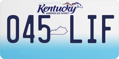 KY license plate 045LIF