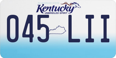 KY license plate 045LII