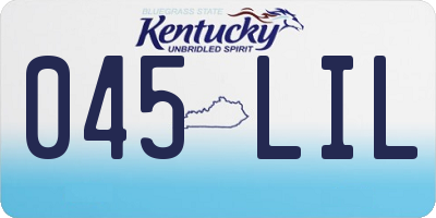 KY license plate 045LIL