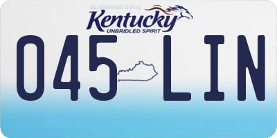 KY license plate 045LIN