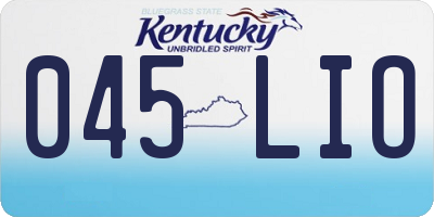 KY license plate 045LIO