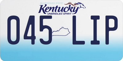 KY license plate 045LIP