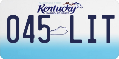 KY license plate 045LIT