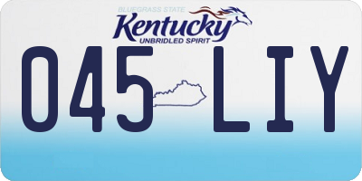 KY license plate 045LIY