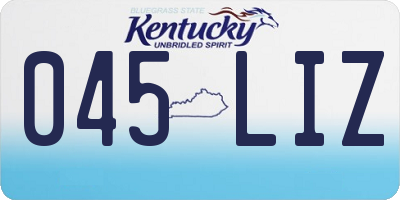 KY license plate 045LIZ