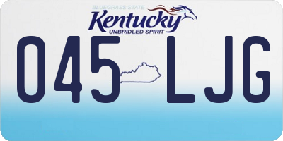 KY license plate 045LJG
