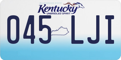 KY license plate 045LJI
