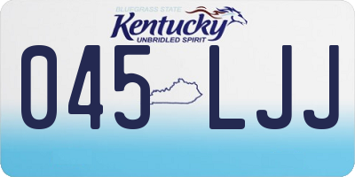 KY license plate 045LJJ