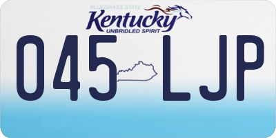 KY license plate 045LJP