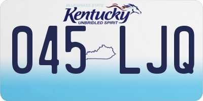 KY license plate 045LJQ