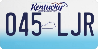 KY license plate 045LJR