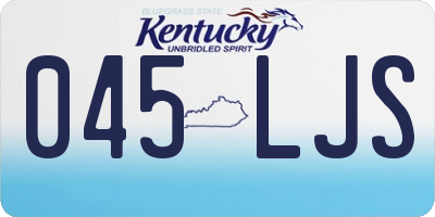 KY license plate 045LJS