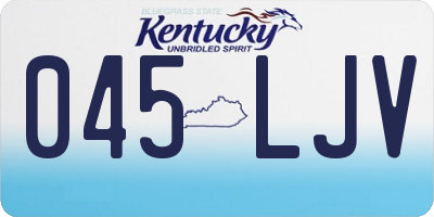 KY license plate 045LJV