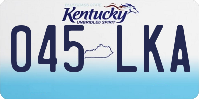 KY license plate 045LKA