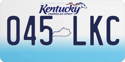 KY license plate 045LKC