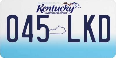 KY license plate 045LKD