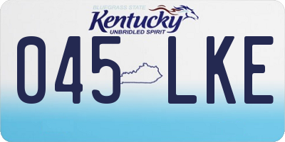 KY license plate 045LKE