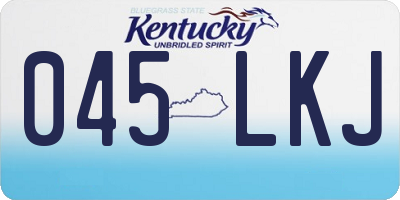 KY license plate 045LKJ