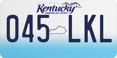 KY license plate 045LKL
