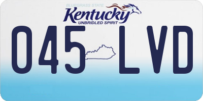 KY license plate 045LVD