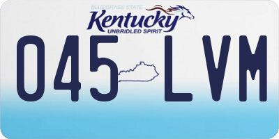 KY license plate 045LVM