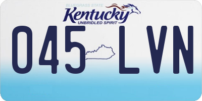 KY license plate 045LVN