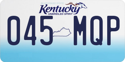 KY license plate 045MQP