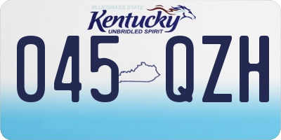 KY license plate 045QZH