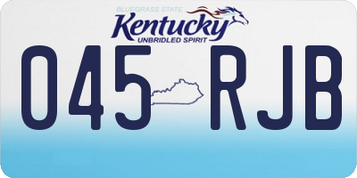 KY license plate 045RJB