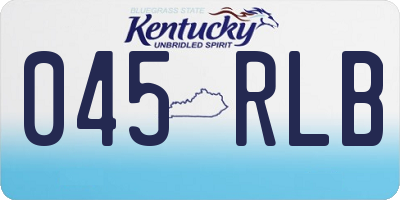 KY license plate 045RLB