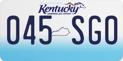 KY license plate 045SGO