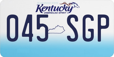 KY license plate 045SGP