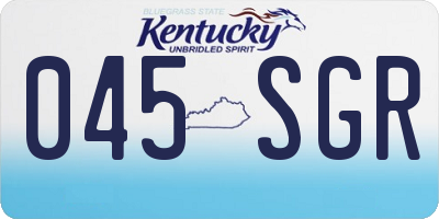 KY license plate 045SGR