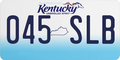 KY license plate 045SLB