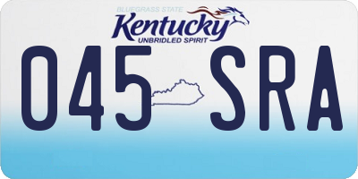 KY license plate 045SRA